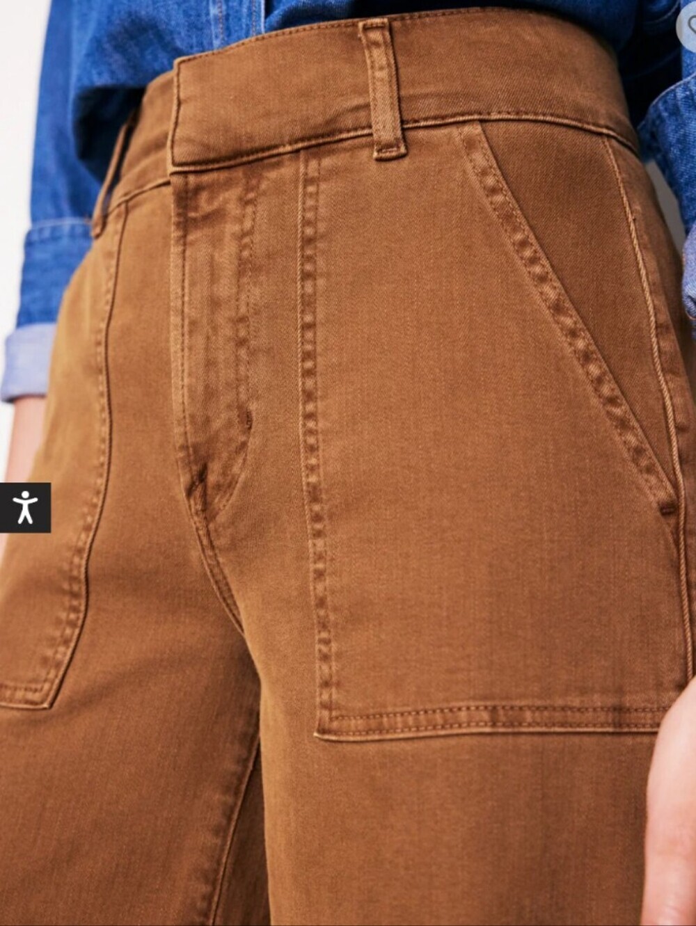 BODEN Wide Leg Cargo Pant‎ in Gingerbread Relaxed Trouser Casual High Waist 16 - Picture 2 of 10